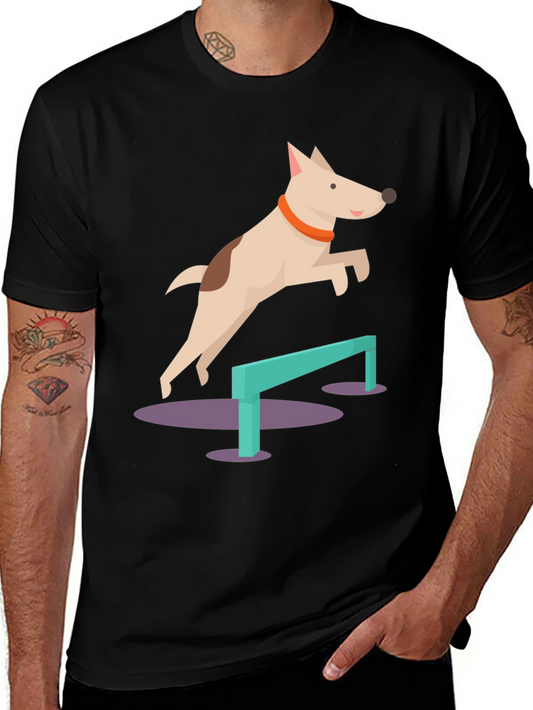 Dog Agility T-Shirt - Cute Cartoon Dog Design