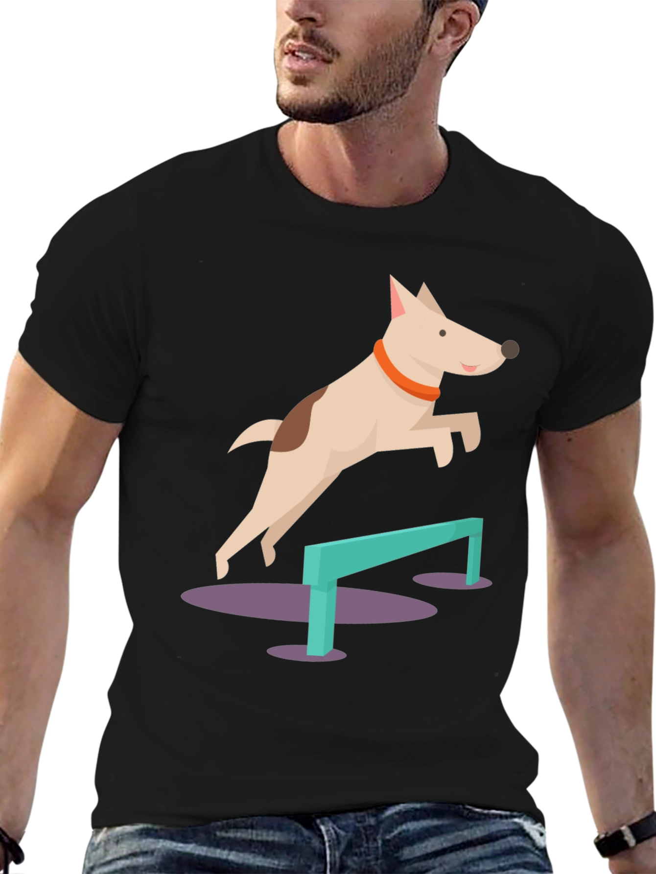 Dog Agility T-Shirt - Cute Cartoon Dog Design