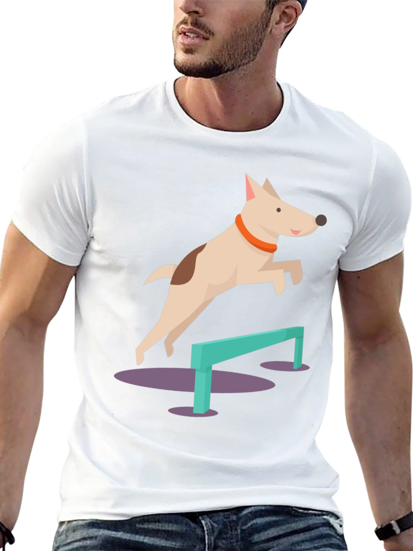 Dog Agility T-Shirt - Cute Cartoon Dog Design