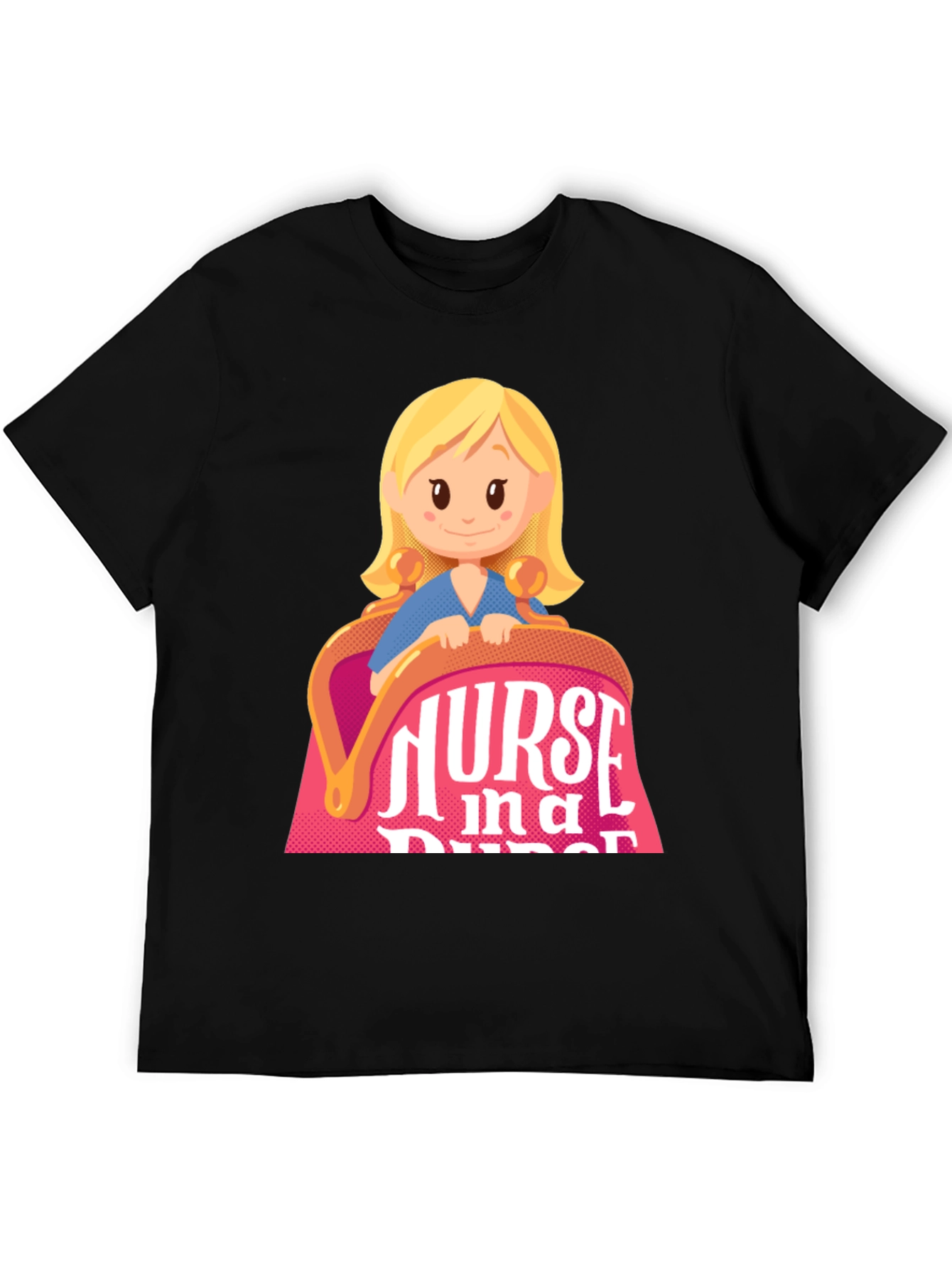 Nurse in a Purse Cartoon Graphic T-Shirt