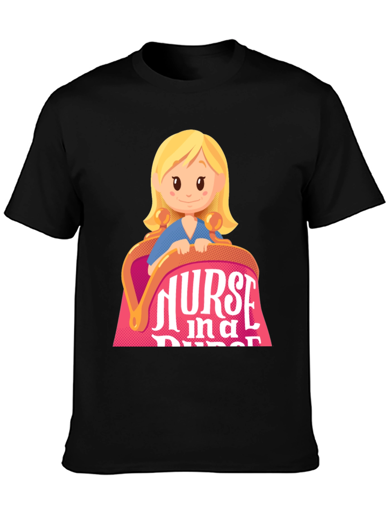 Nurse in a Purse Cartoon Graphic T-Shirt