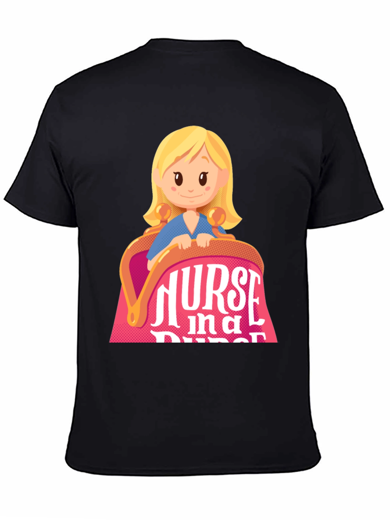 Nurse in a Purse Cartoon Graphic T-Shirt