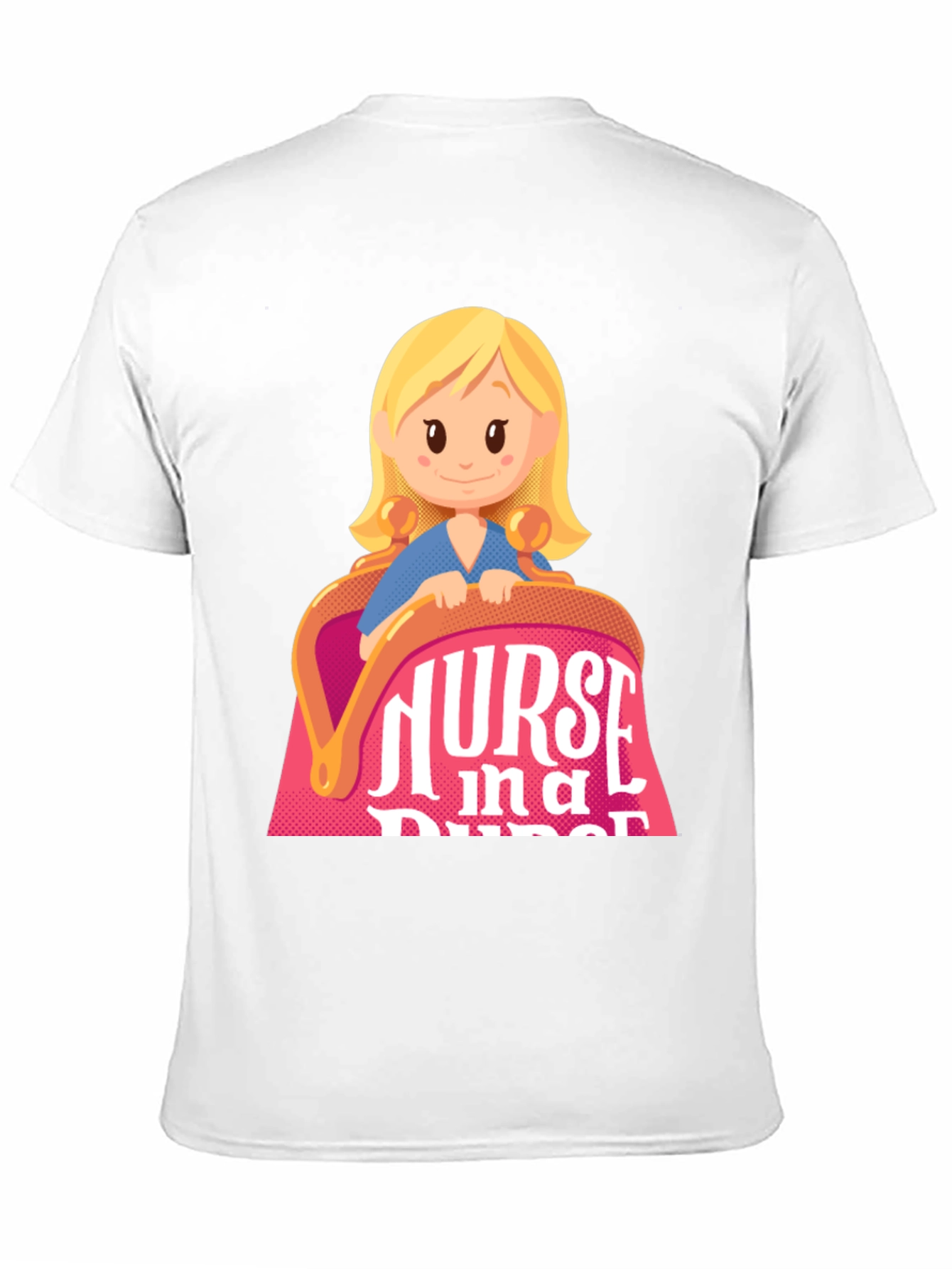 Nurse in a Purse Cartoon Graphic T-Shirt