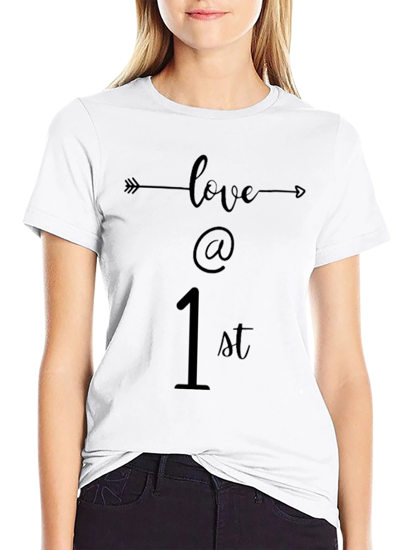 Love at 1st Sight Graphic Tee - Black