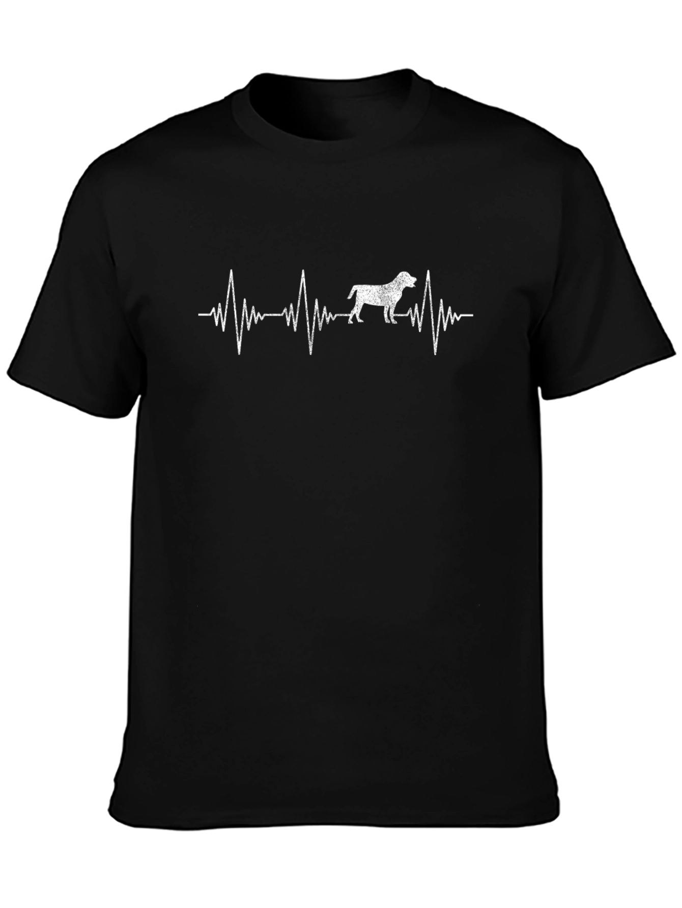 Dog Heartbeat T-Shirt - Black