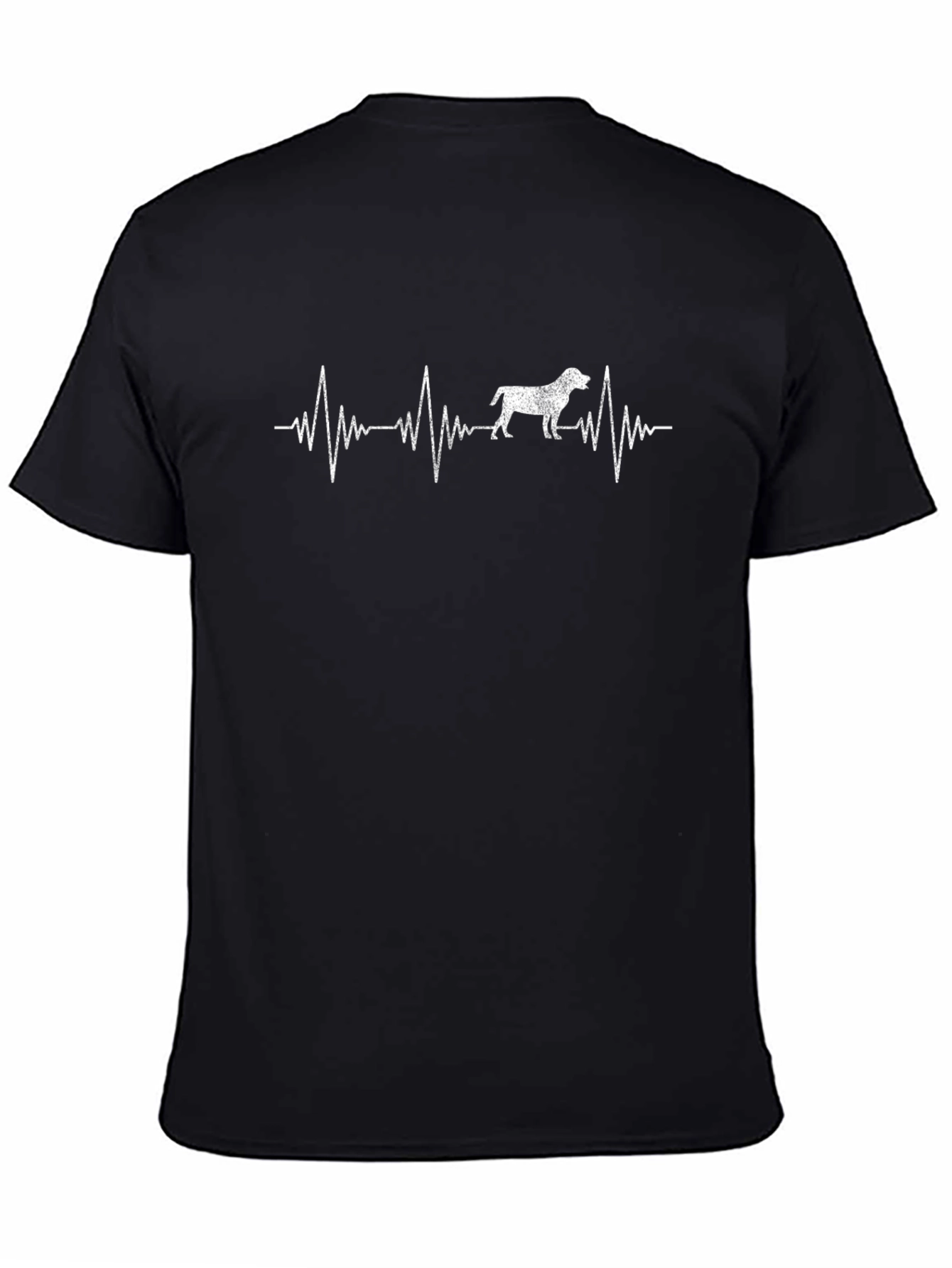 Dog Heartbeat T-Shirt - Black