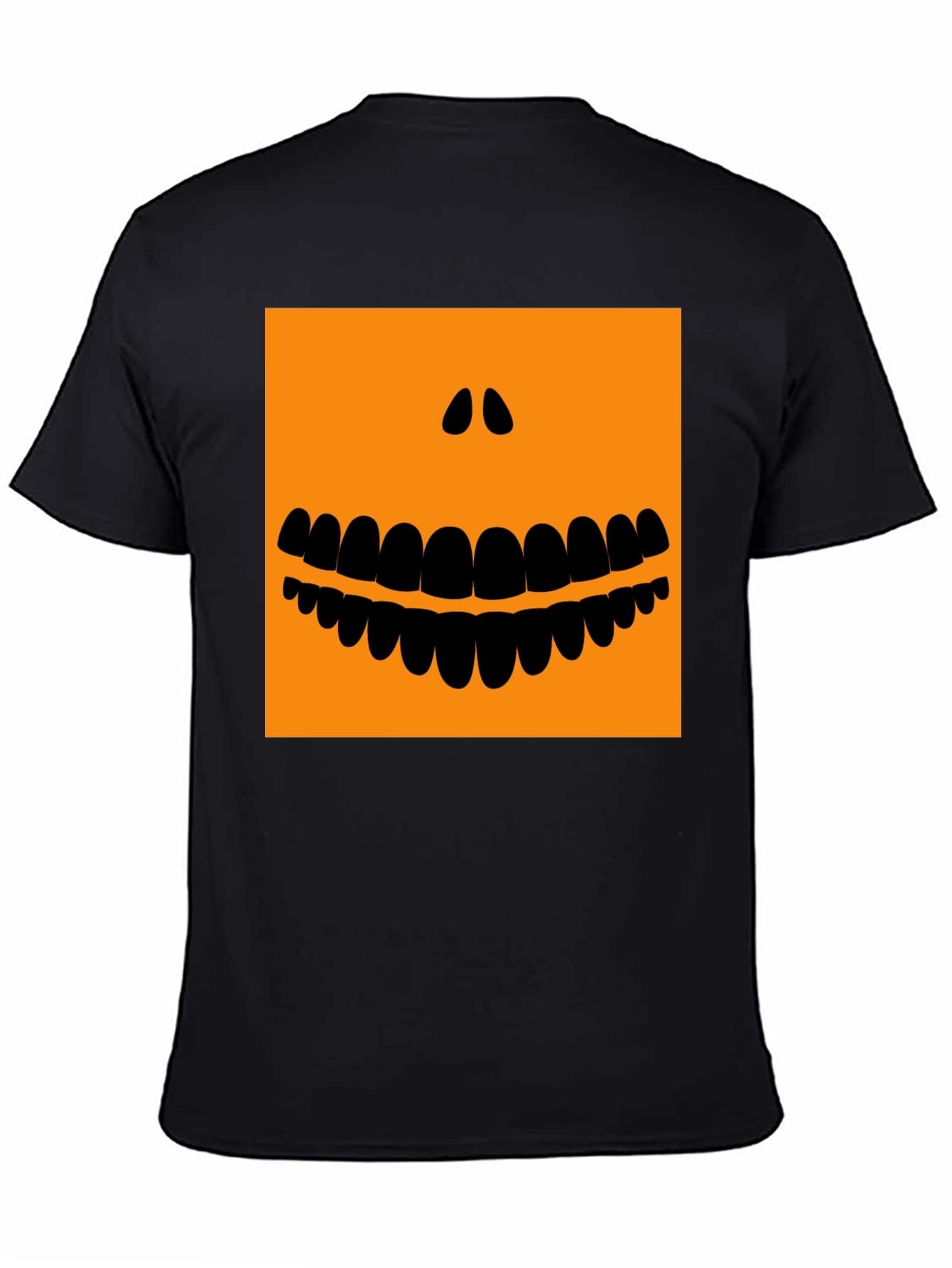 Halloween Pumpkin Face Black T-Shirt