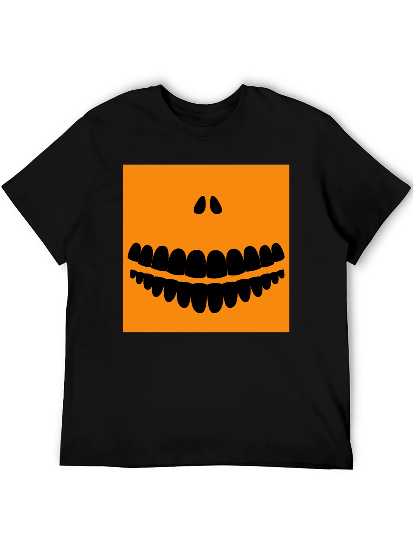 Halloween Pumpkin Face Black T-Shirt
