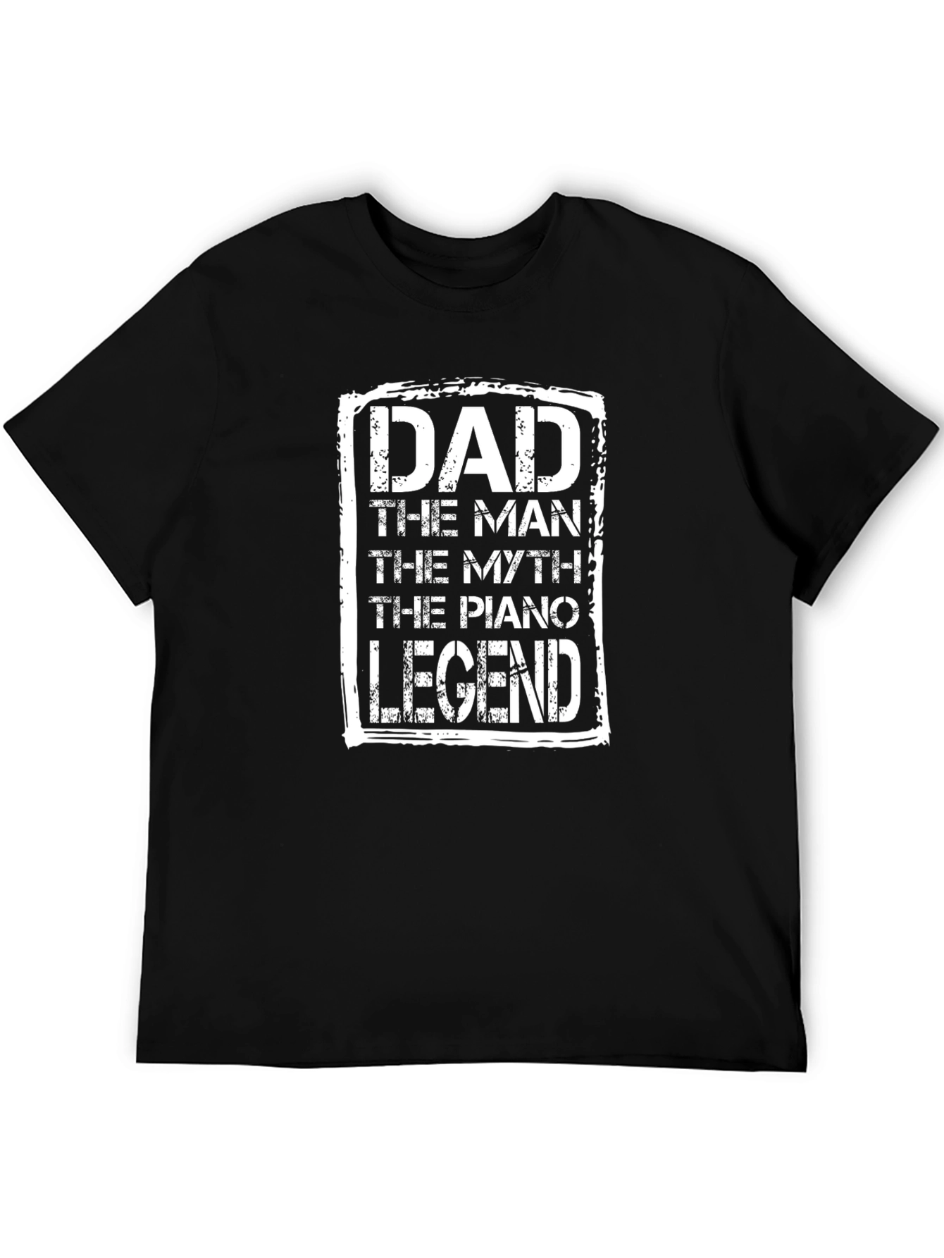 Dad Piano Legend T-Shirt - Mens Black Tee
