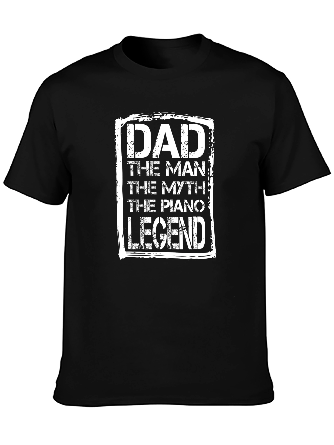 Dad Piano Legend T-Shirt - Mens Black Tee