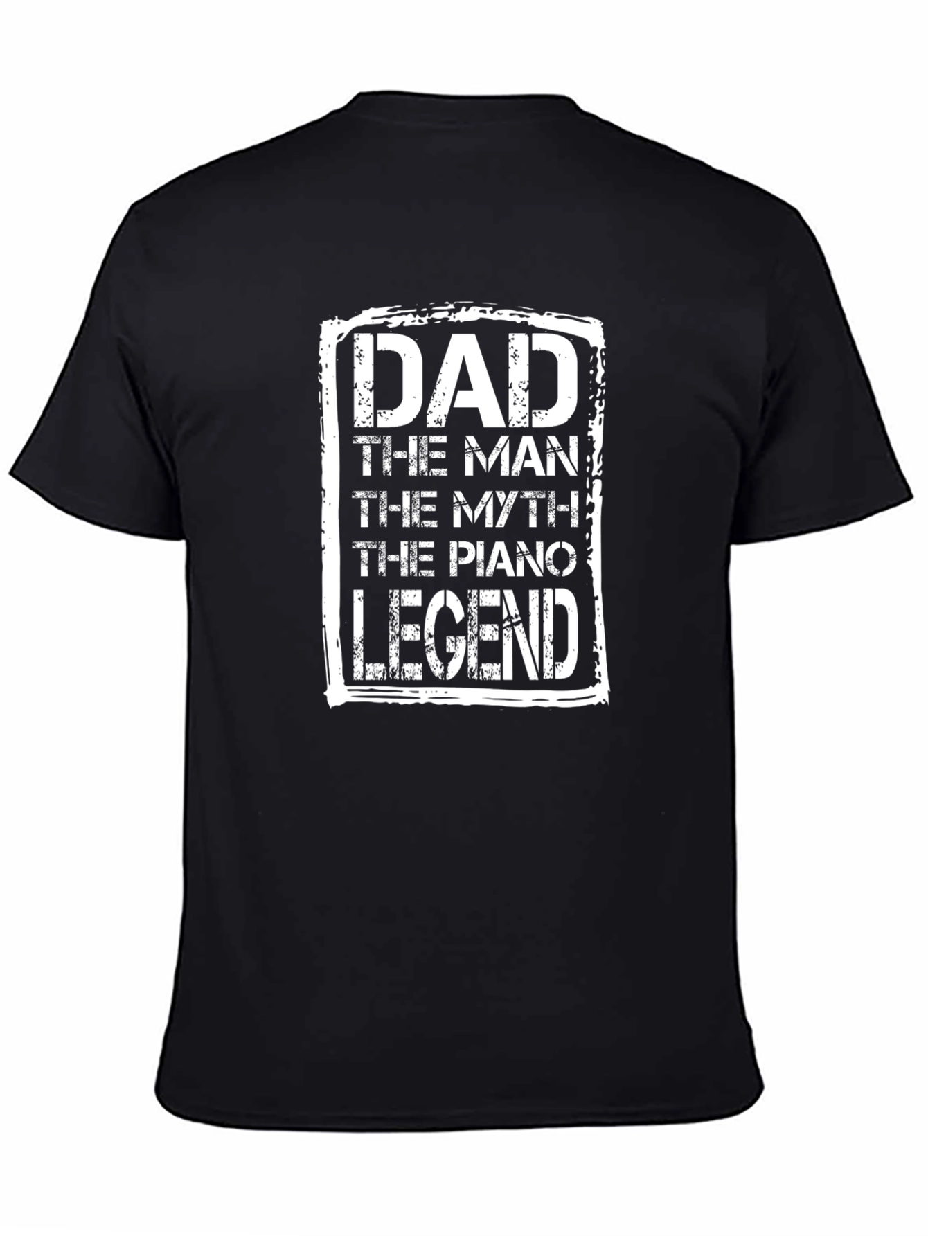 Dad Piano Legend T-Shirt - Mens Black Tee