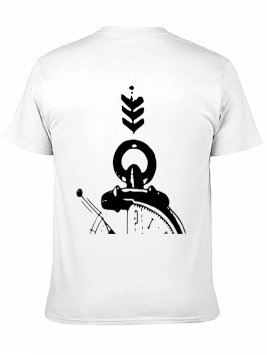 Mens Black Graphic Tee - Pocket Watch