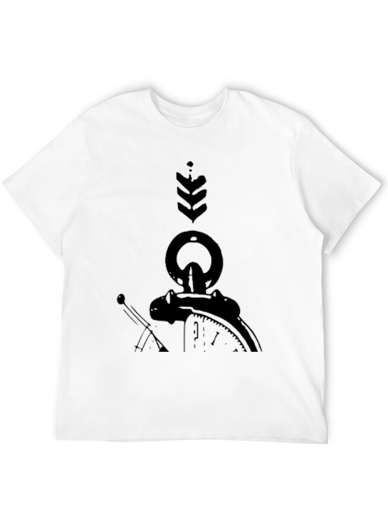 Mens Black Graphic Tee - Pocket Watch