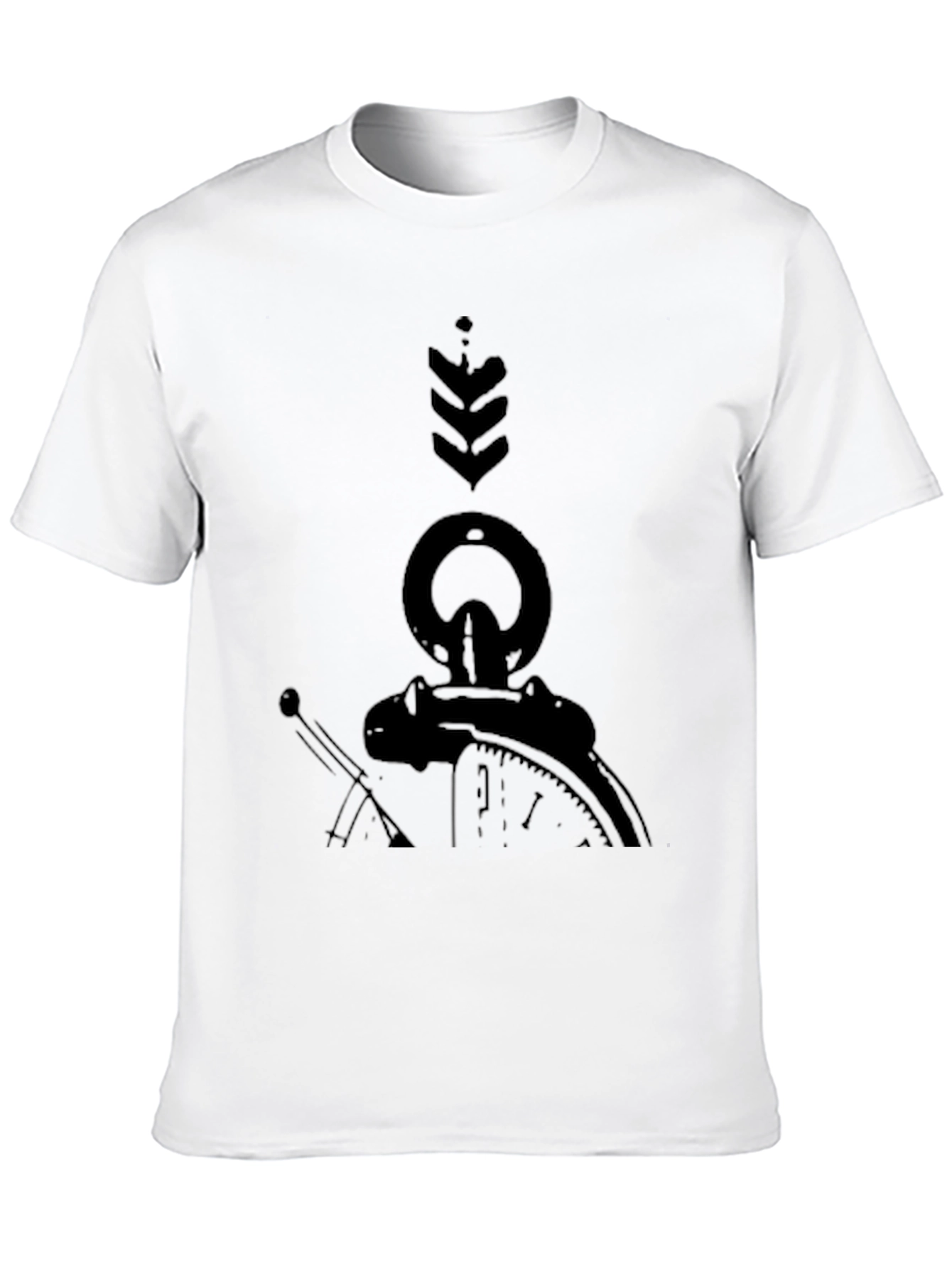 Mens Black Graphic Tee - Pocket Watch