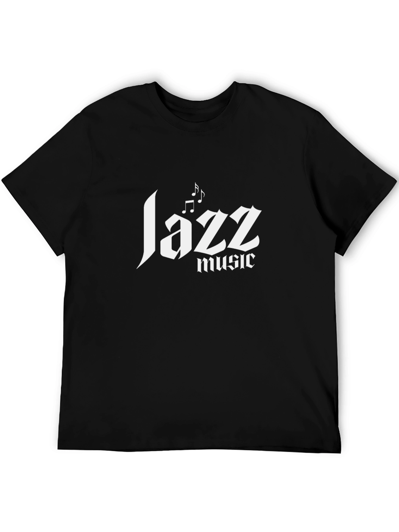 Jazz Music Graphic Tee - Black Cotton T-Shirt
