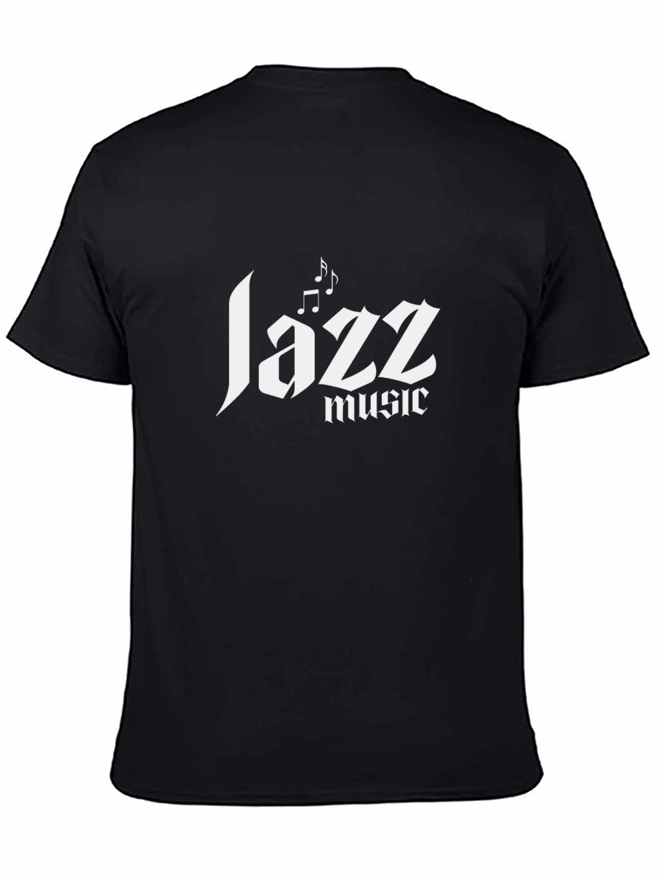Jazz Music Graphic Tee - Black Cotton T-Shirt