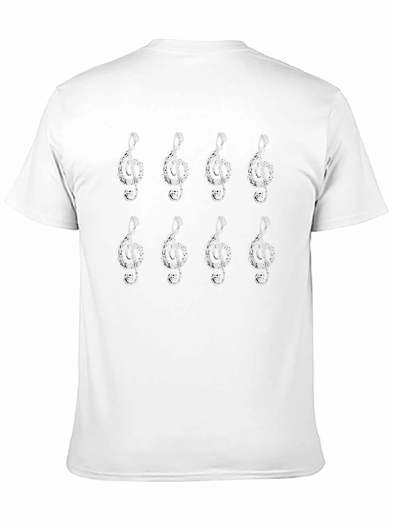 Musical Note Graphic Tee - Black