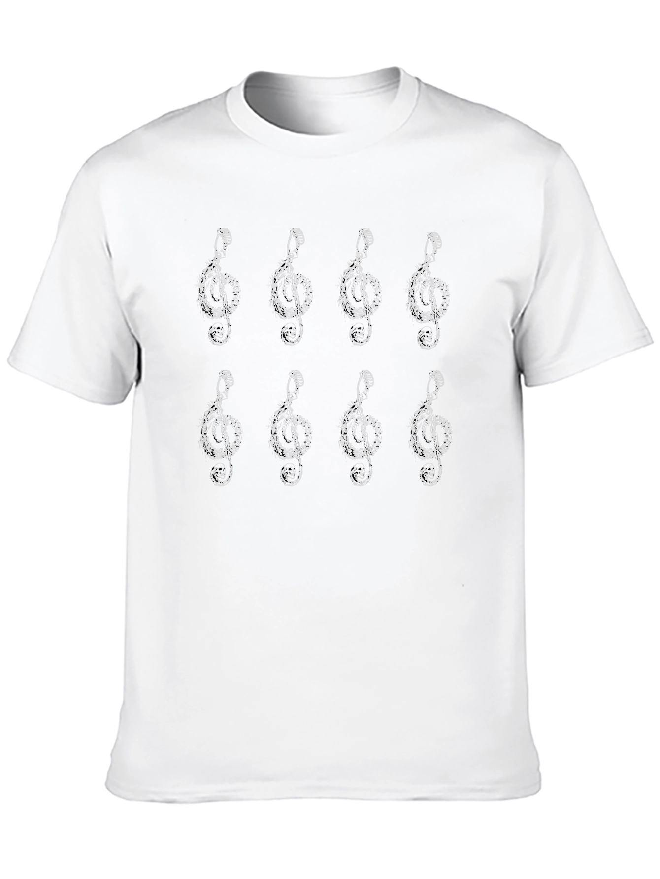 Musical Note Graphic Tee - Black