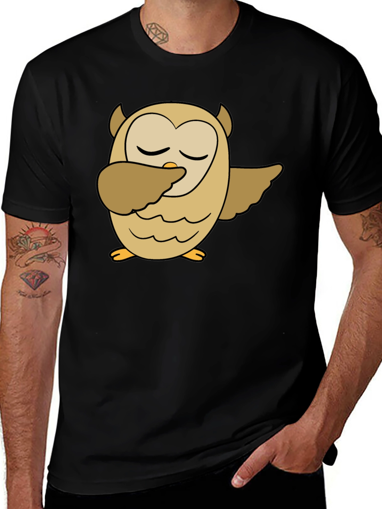 Owl Dab Black T-Shirt