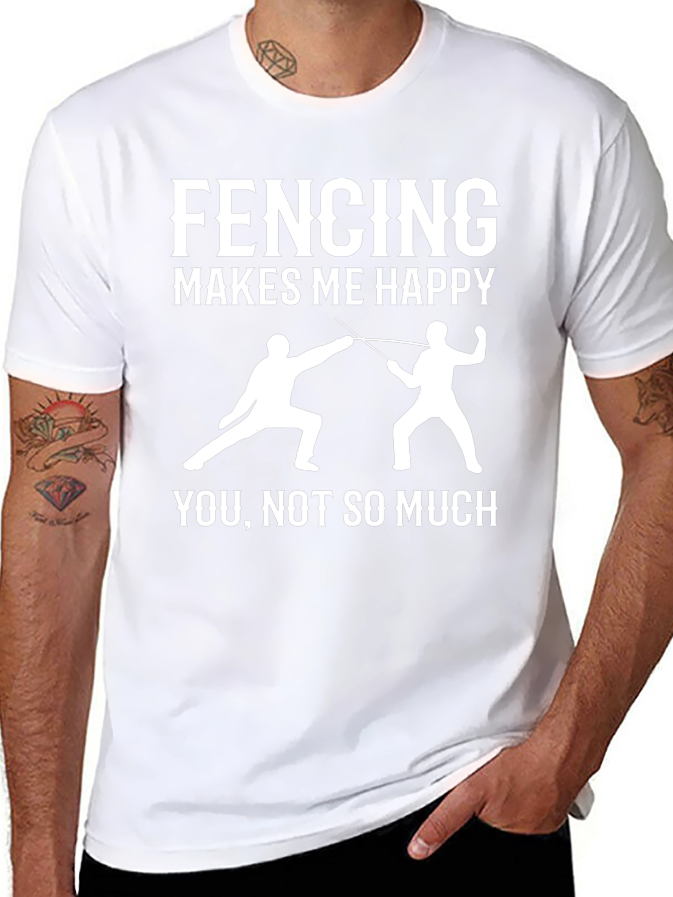 Fencing Makes Me Happy T-Shirt