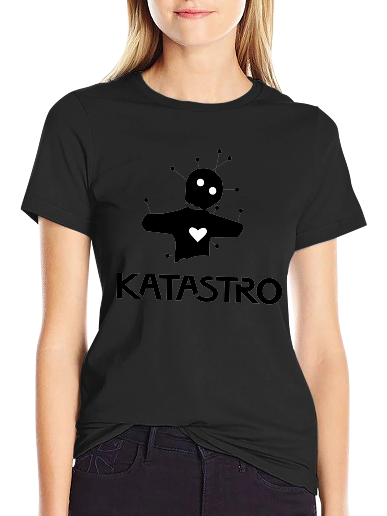 Katastro T-Shirt: Stylish Black Graphic Tee