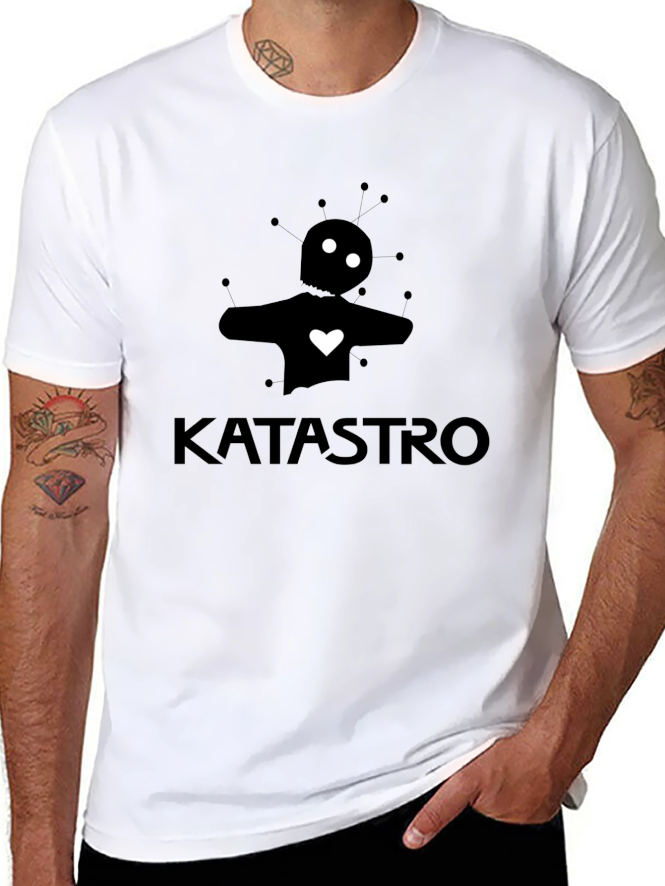 Katastro T-Shirt: Stylish Black Graphic Tee