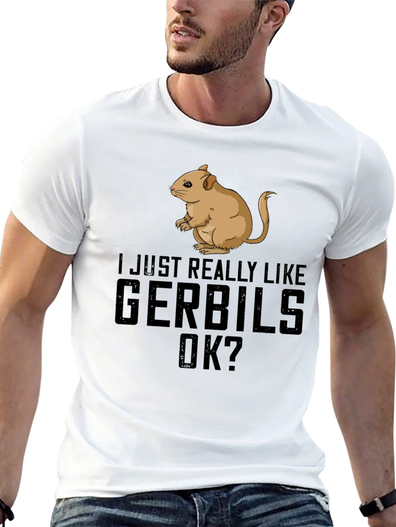 Gerbil Lover T-Shirt Funny Pet Rodent Tee