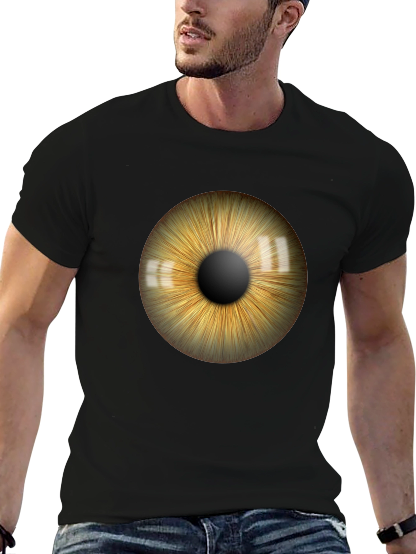 Eye Graphic Black T-Shirt - Unique Print Tee