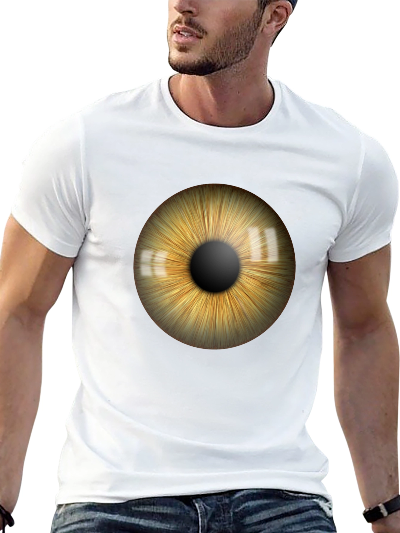 Eye Graphic Black T-Shirt - Unique Print Tee