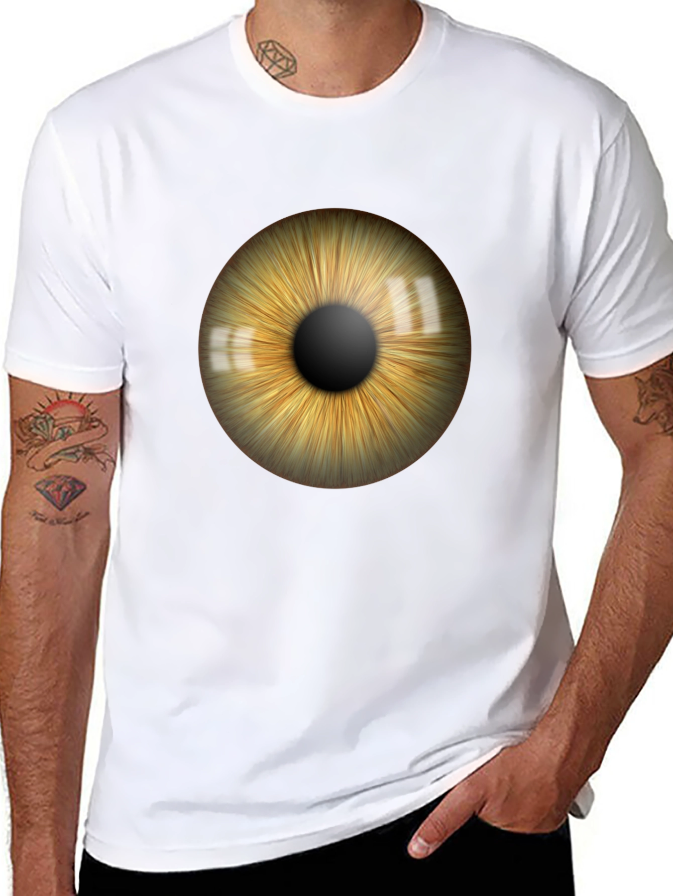 Eye Graphic Black T-Shirt - Unique Print Tee