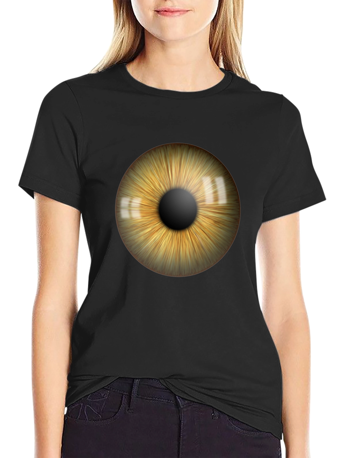Eye Graphic Black T-Shirt - Unique Print Tee