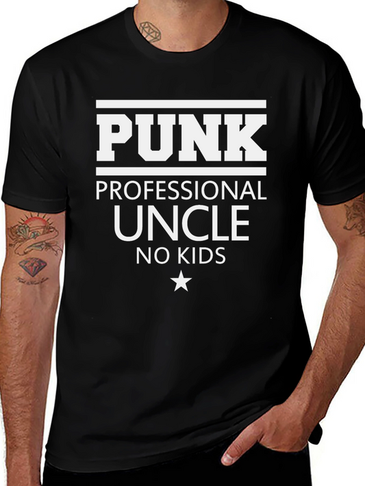 Punk Professional Uncle No Kids Black T-Shirt