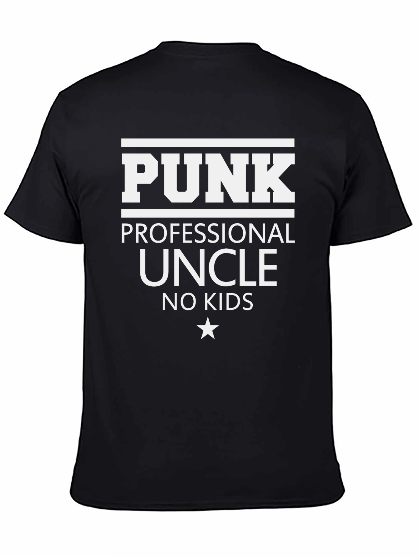 Punk Professional Uncle No Kids Black T-Shirt