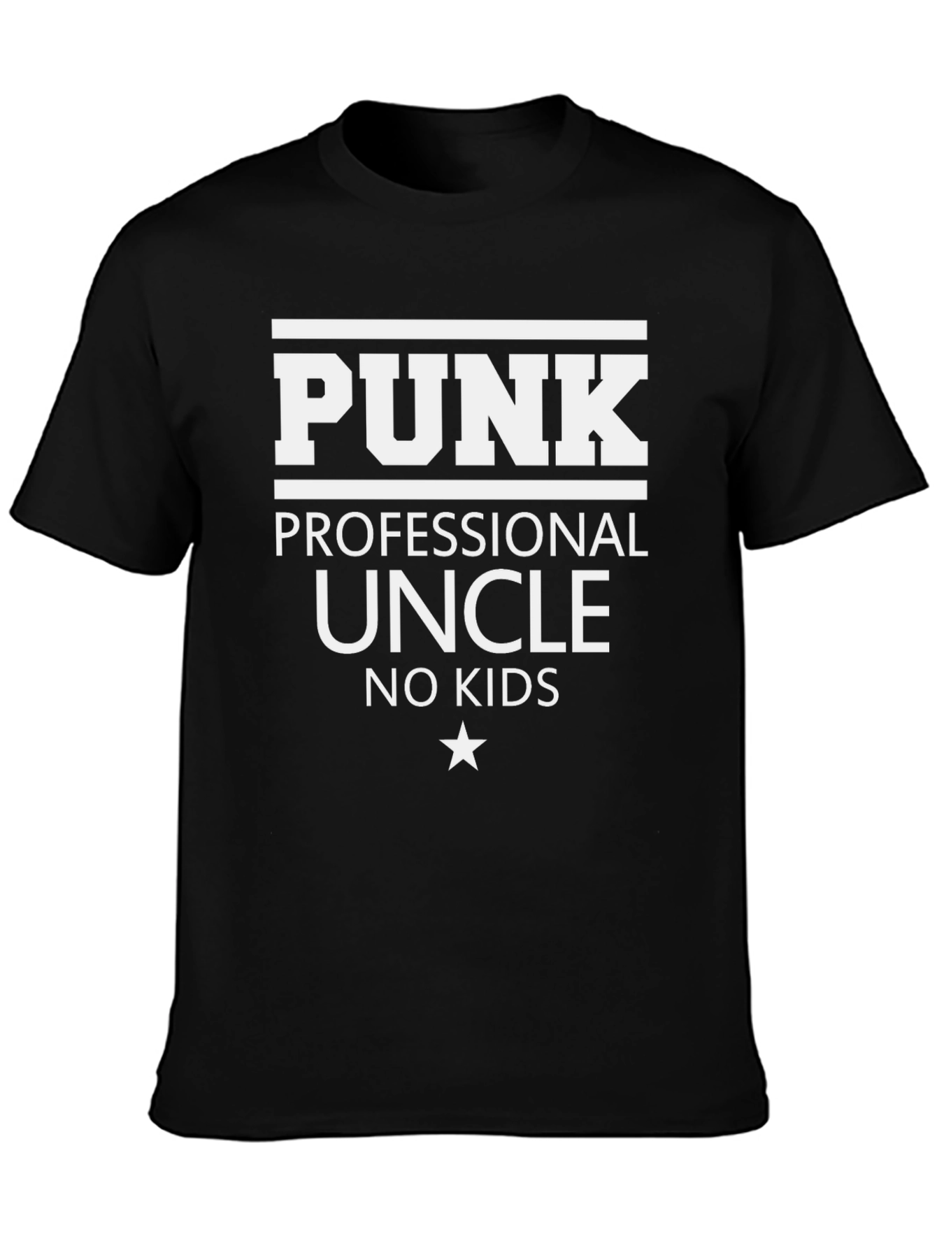 Punk Professional Uncle No Kids Black T-Shirt