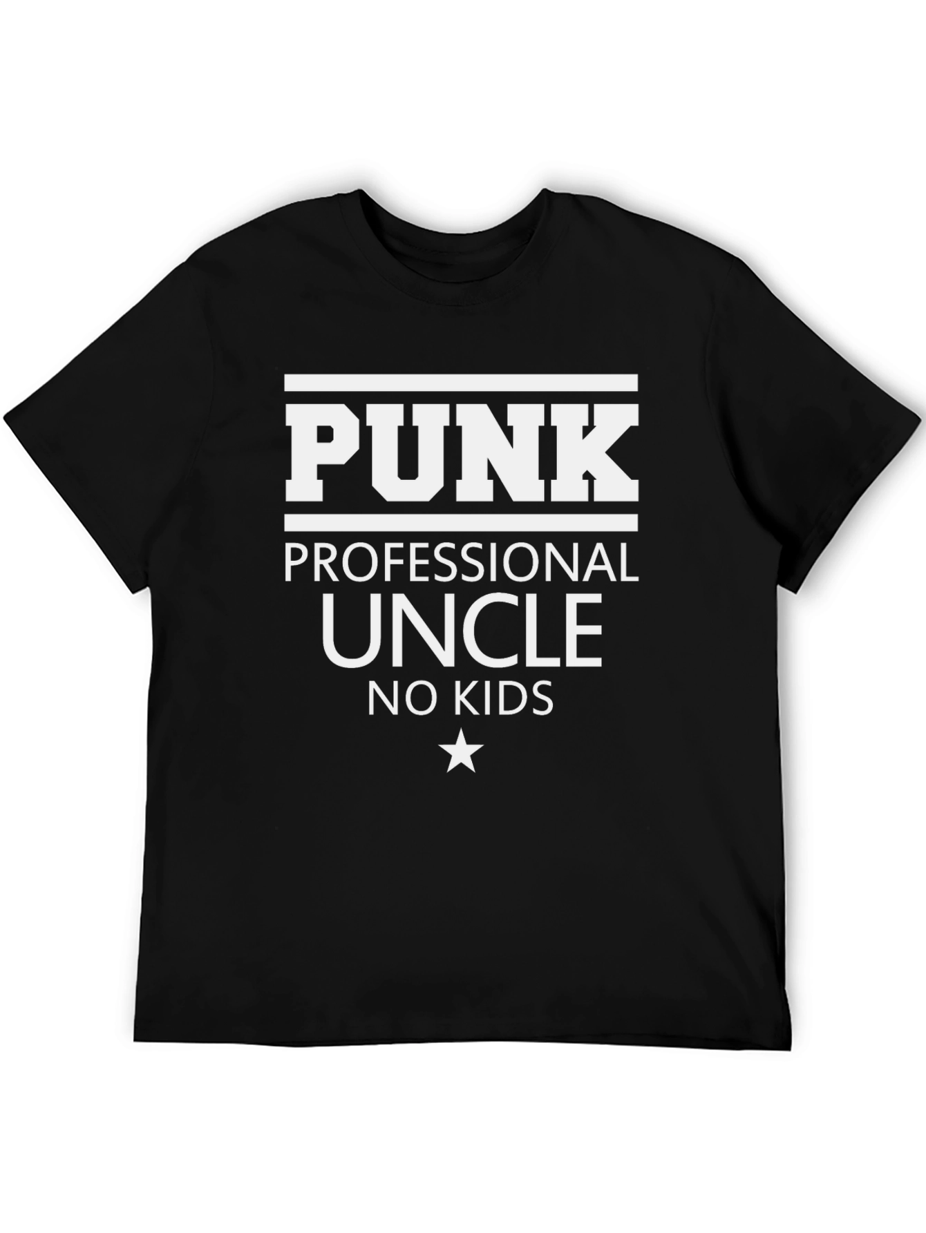Punk Professional Uncle No Kids Black T-Shirt