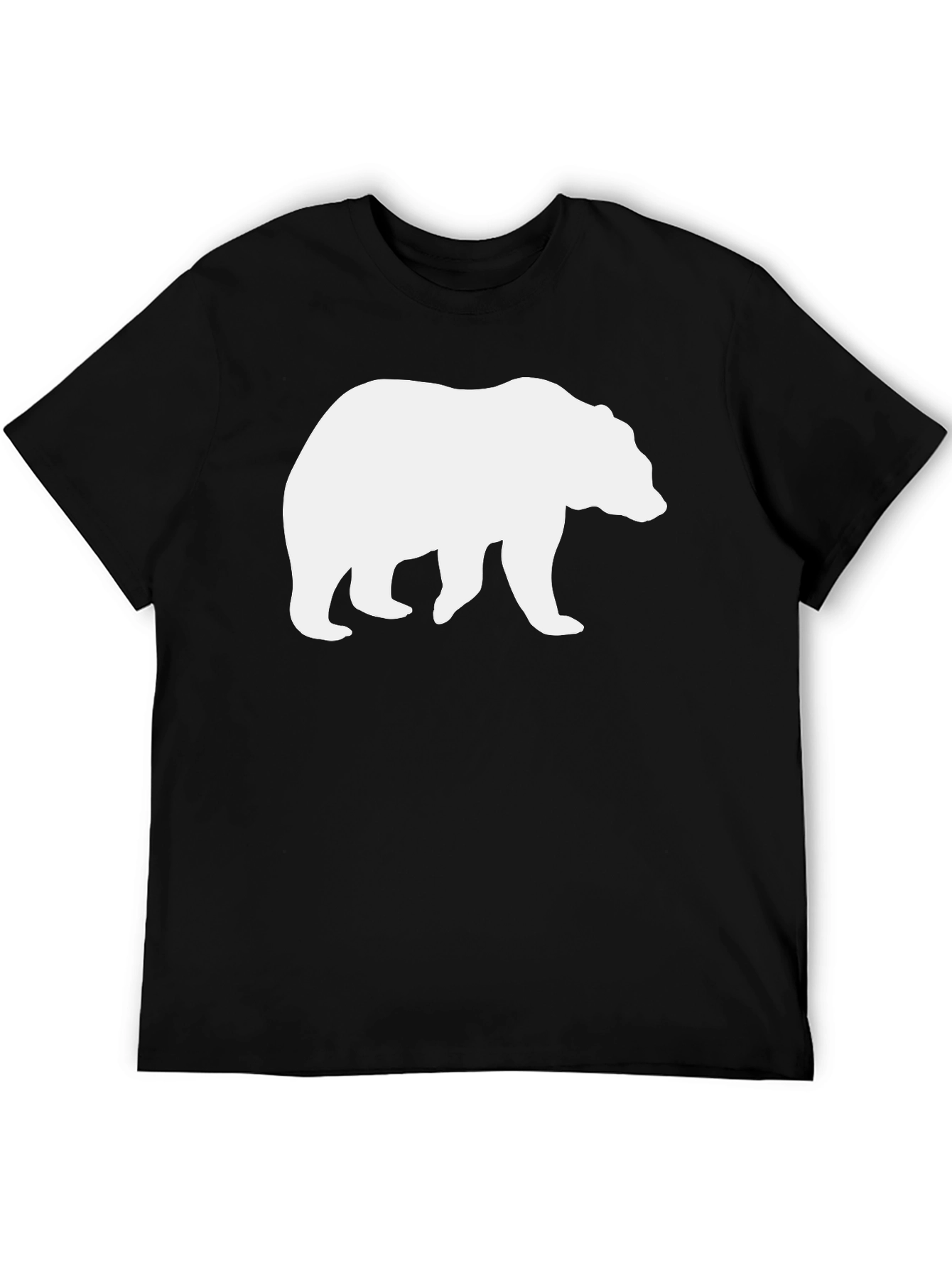 Bear Graphic Tee - Black Casual T-Shirt