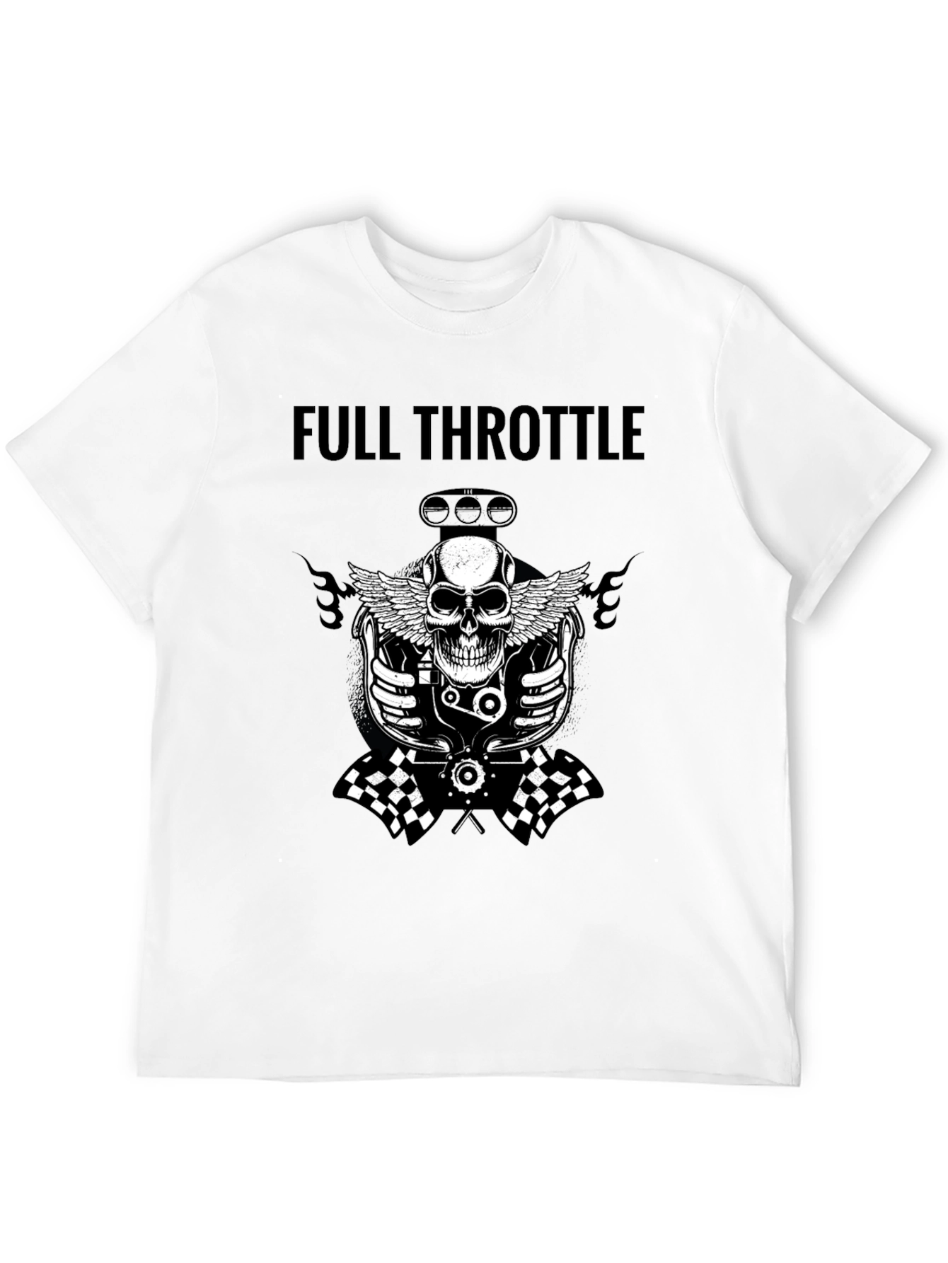 Full Throttle Skull Graphic Tee - Black