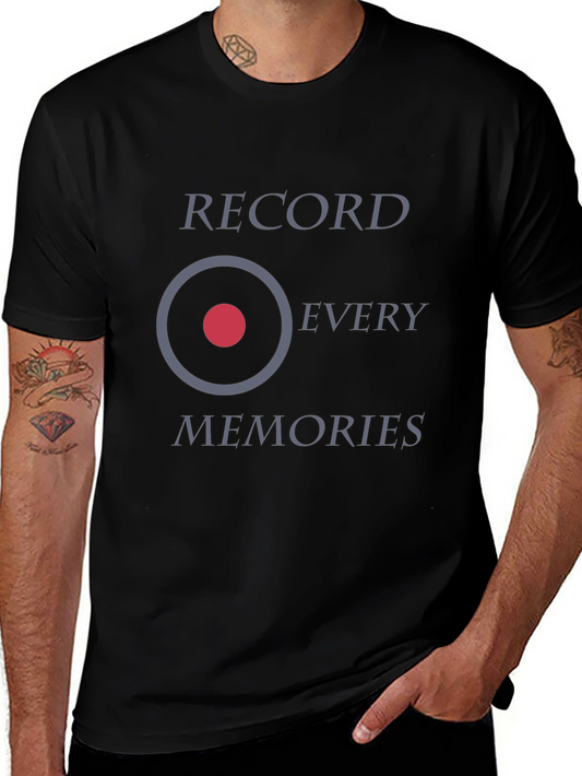 Record Every Memories T-Shirt - Stylish Graphic Tee
