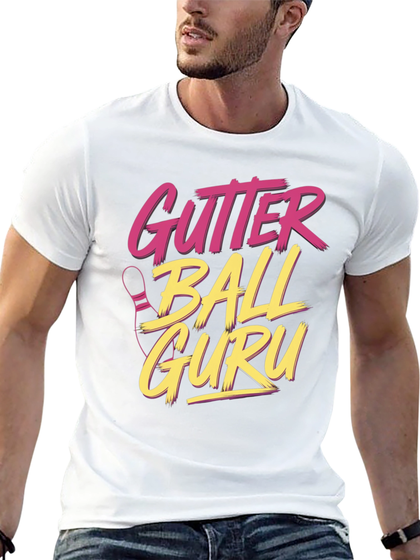 Gutter Ball Guru Retro Bowling T-Shirt