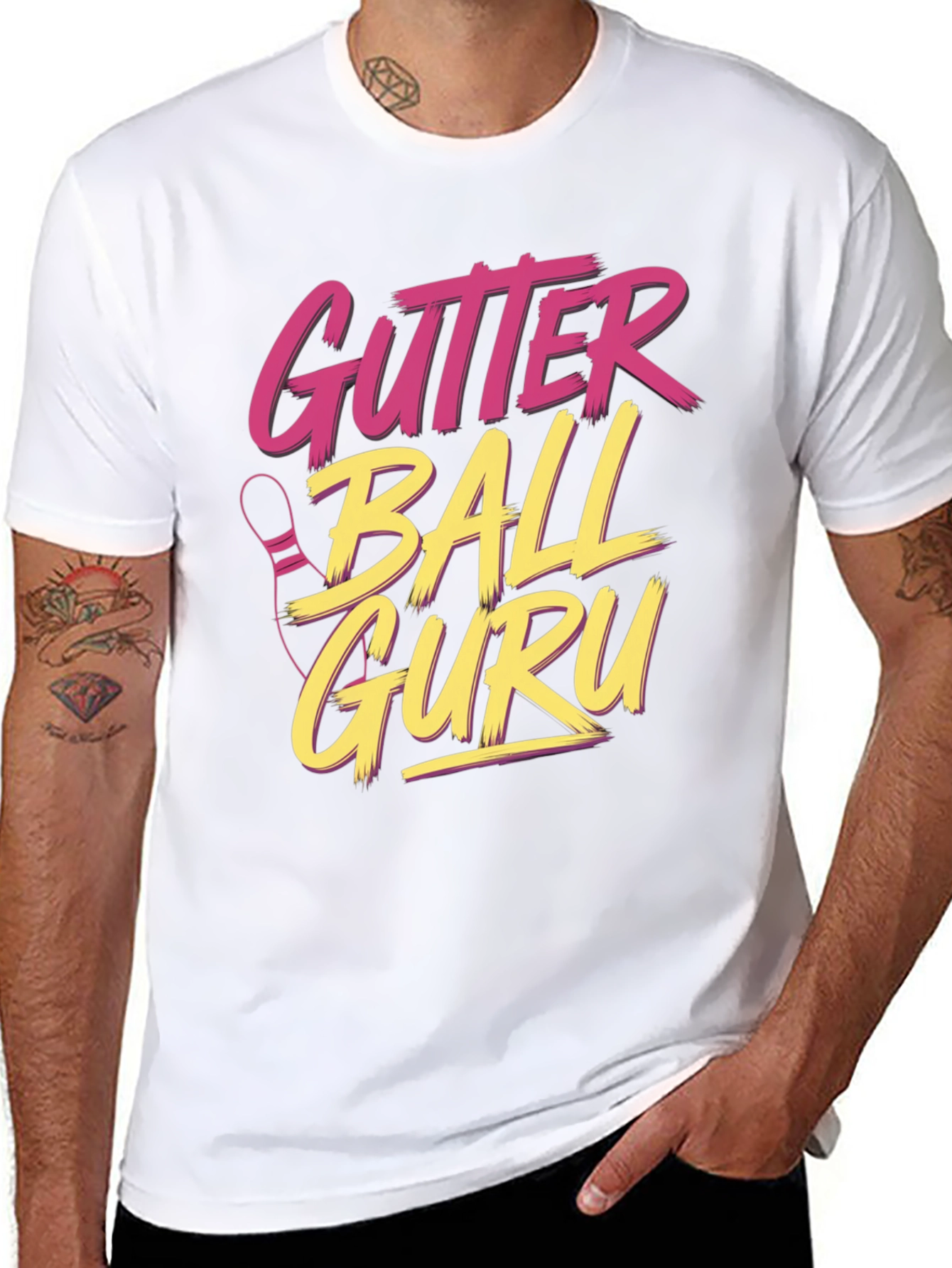 Gutter Ball Guru Retro Bowling T-Shirt