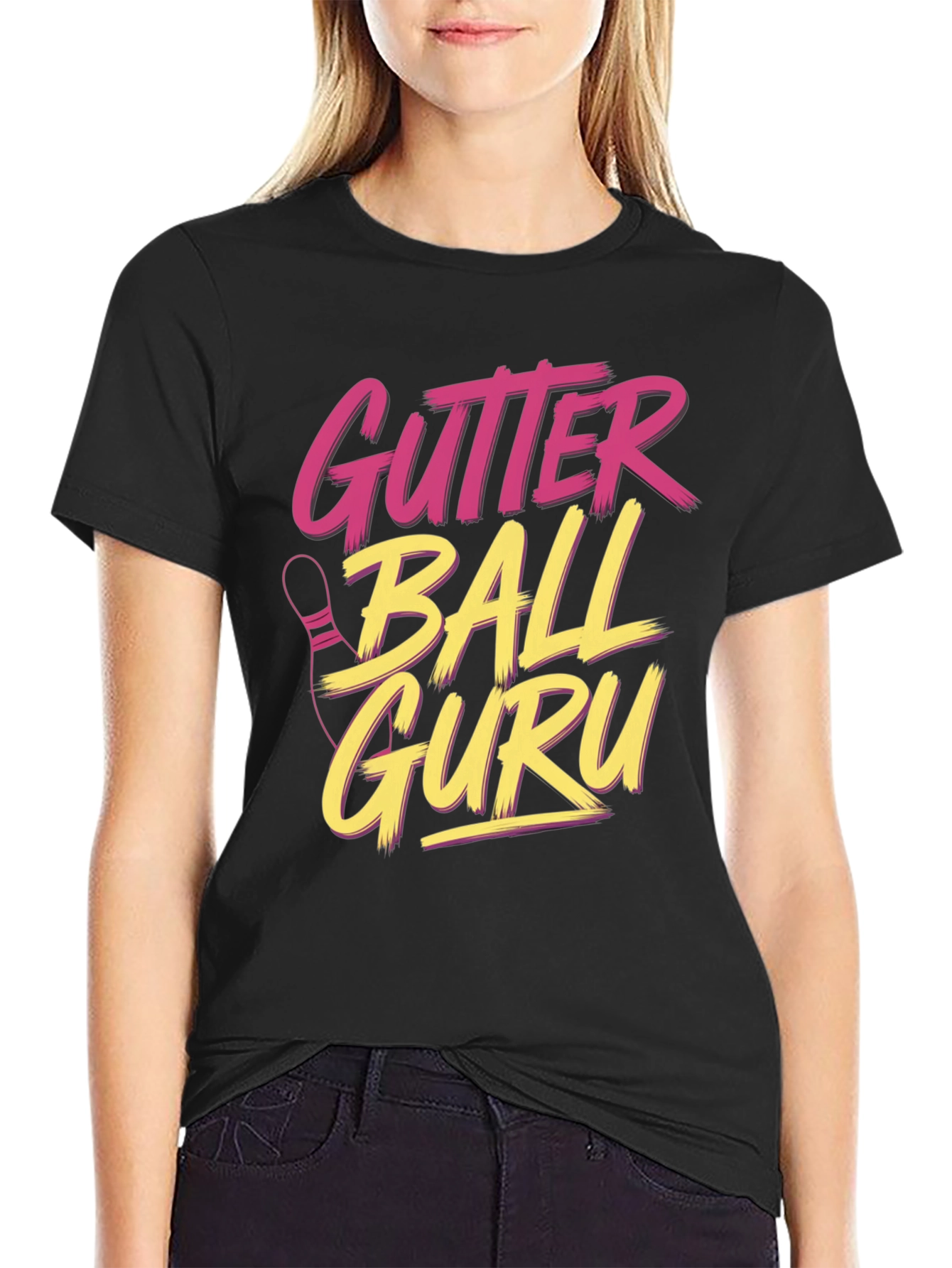 Gutter Ball Guru Retro Bowling T-Shirt