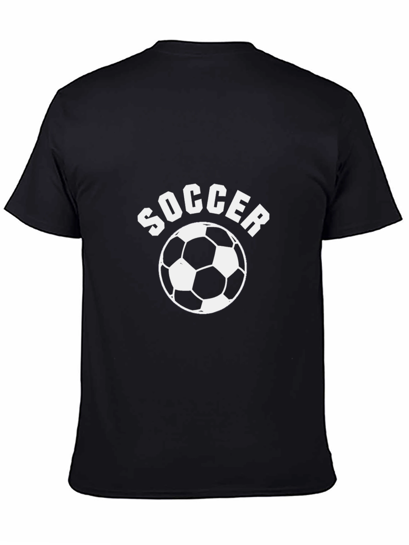 Soccer Graphic T-Shirt - Black Cotton Tee