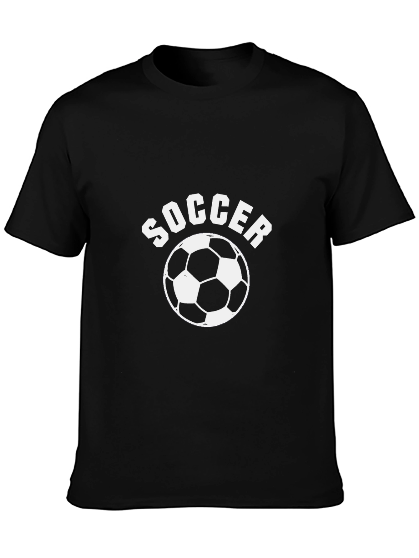 Soccer Graphic T-Shirt - Black Cotton Tee