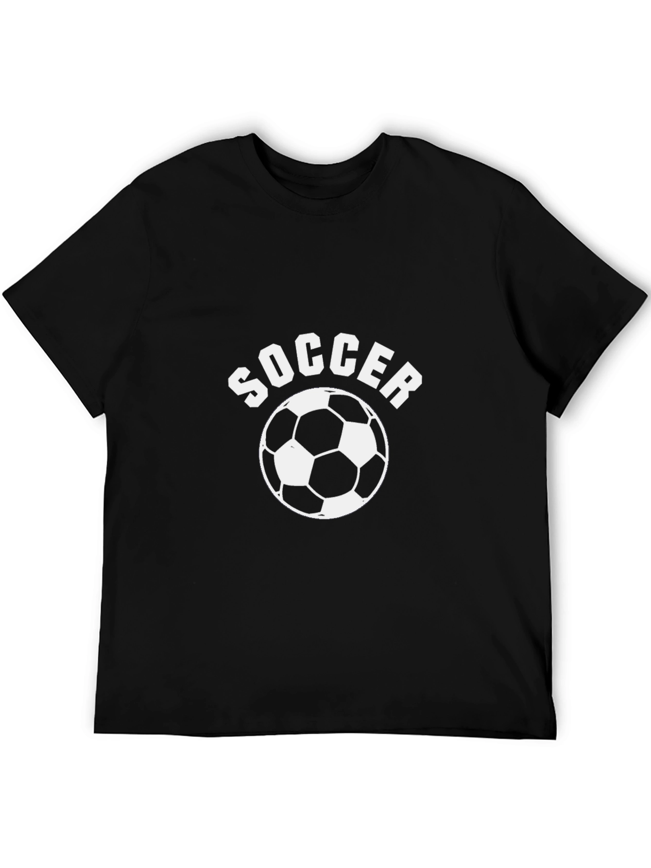 Soccer Graphic T-Shirt - Black Cotton Tee