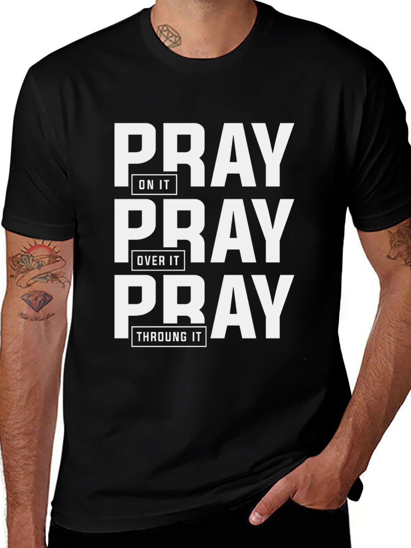 Pray On It Graphic Tee - Christian Apparel