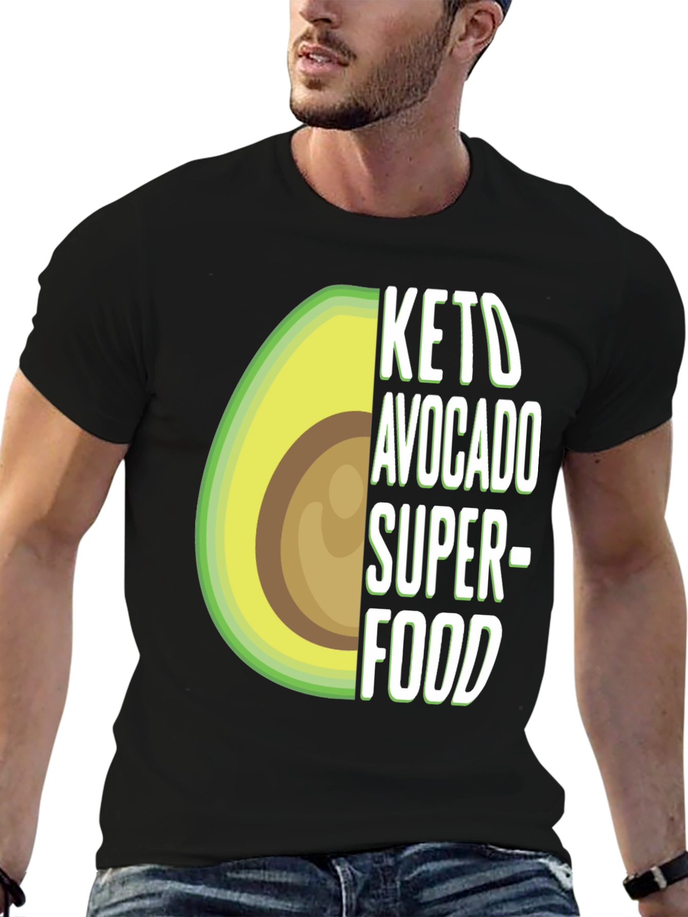 Keto Avocado Superfood T-Shirt - Unisex Black Tee