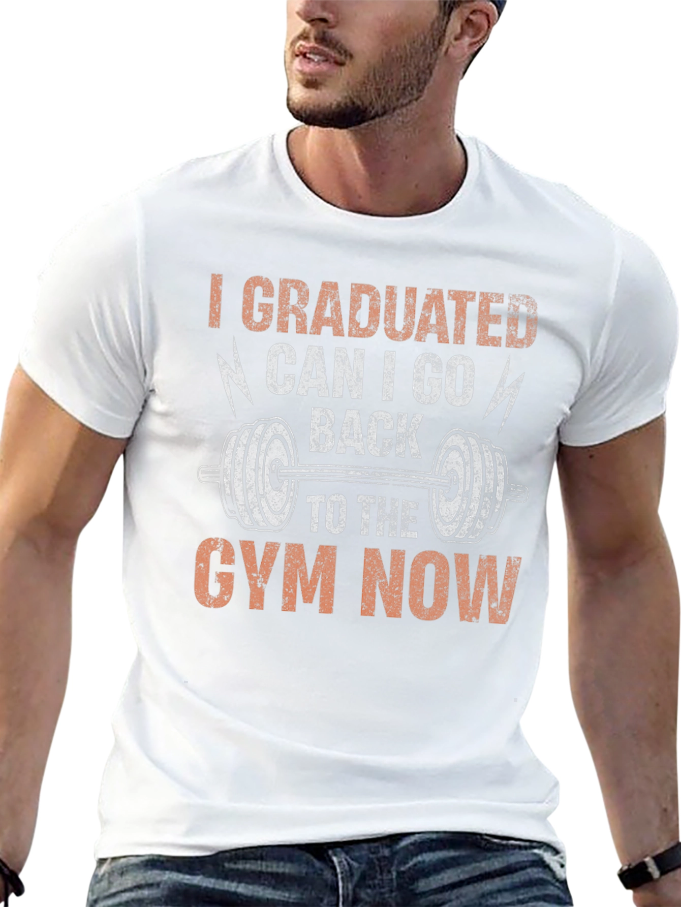 Graduated Gym T-Shirt Funny Workout Apparel
