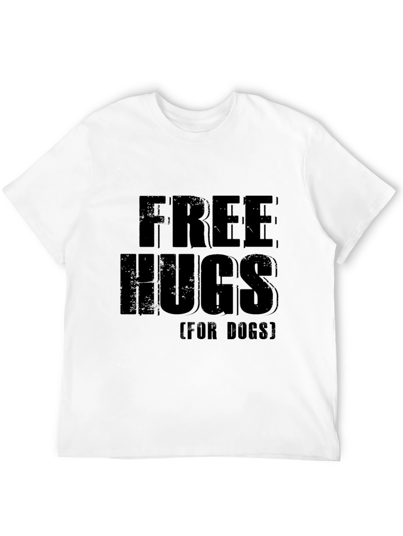 Free Hugs (For Dogs) Black Graphic T-Shirt