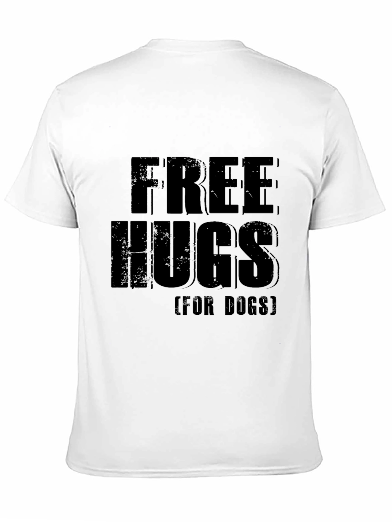 Free Hugs (For Dogs) Black Graphic T-Shirt