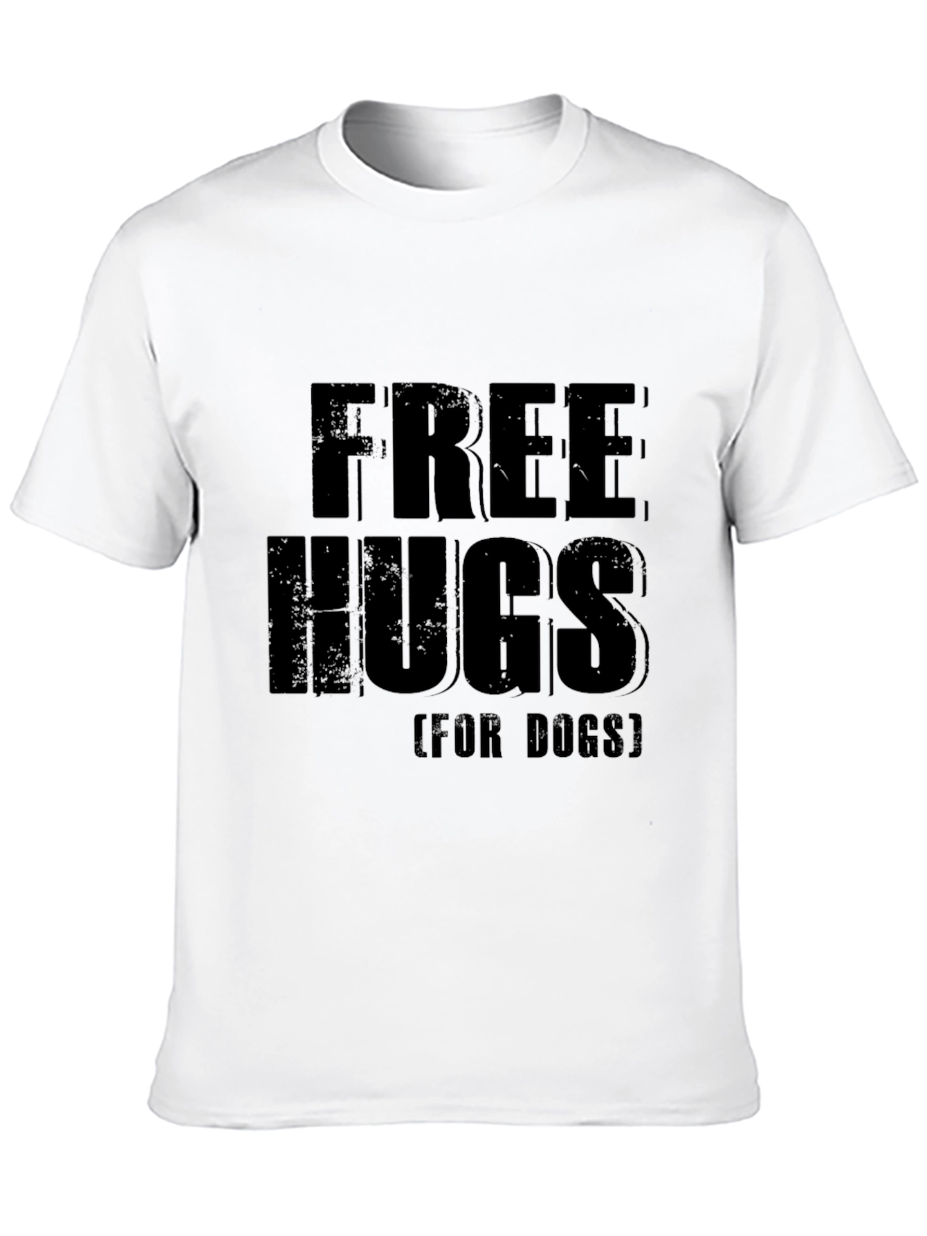 Free Hugs (For Dogs) Black Graphic T-Shirt